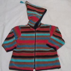 Zutano Sweater Striped with Elf Hood Boy Size 2T